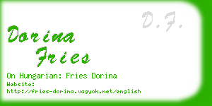 dorina fries business card